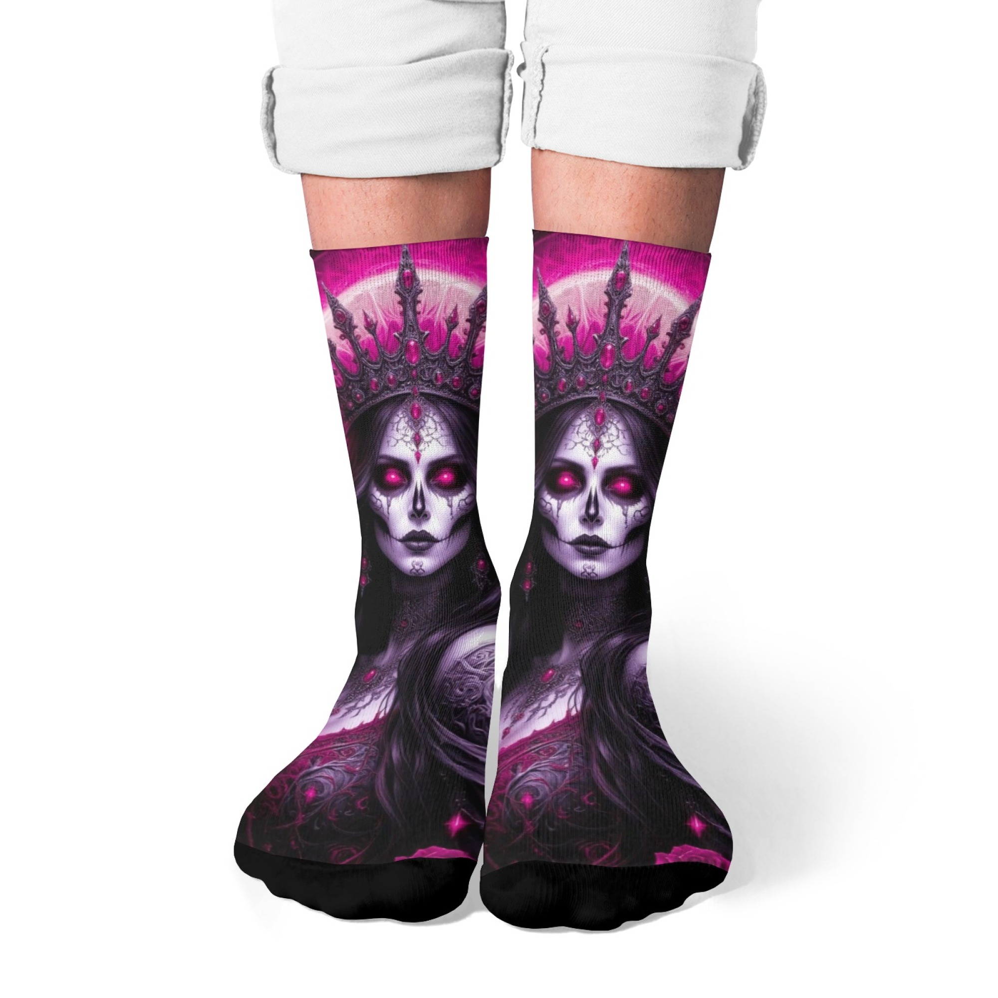 Queen Street Fashion - Death Queen Dark Gothic Art Socken