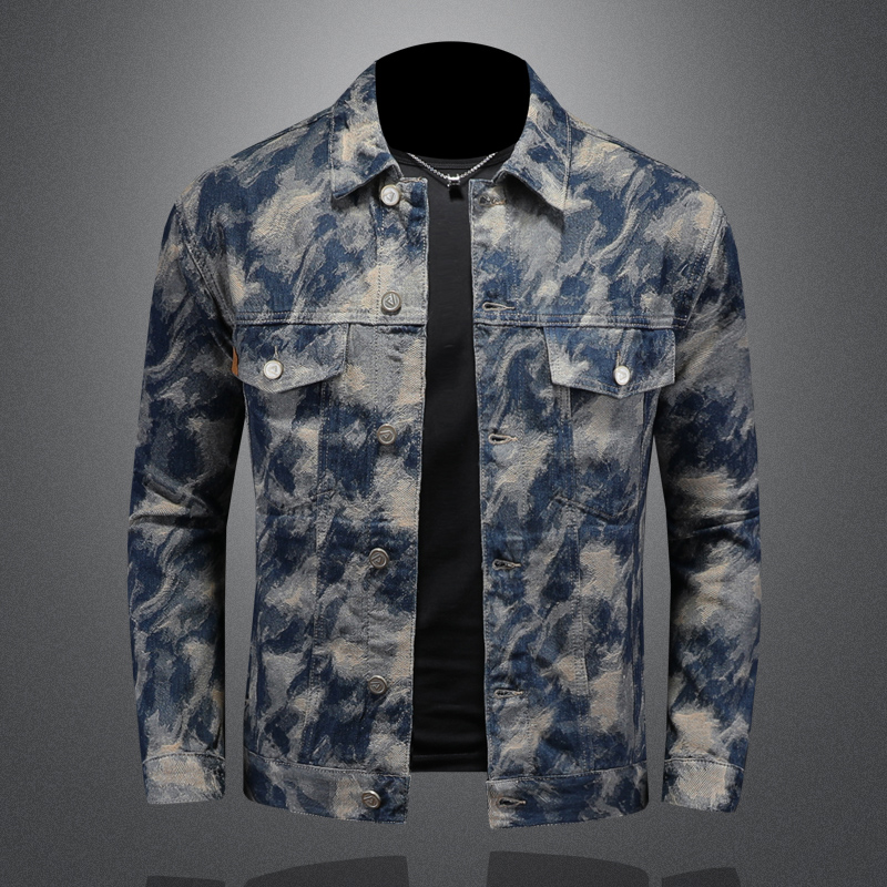 Street Fashion Men 2025 - 2025, Frühling, Vintage-Jeansjacke für Herren, modisch,