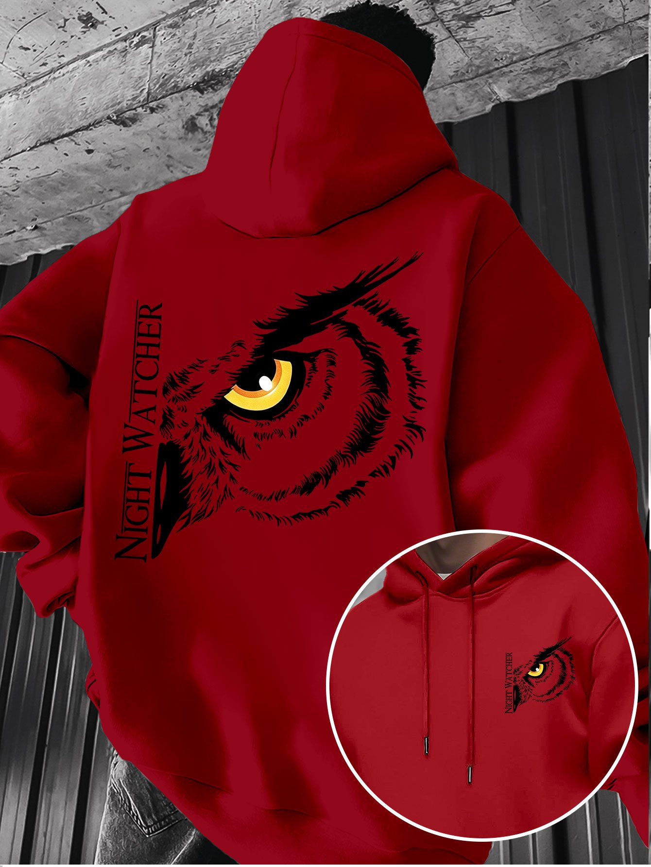 Herren-Kapuzenpullover mit gro – Fashion Street Night Bewertung und Preis